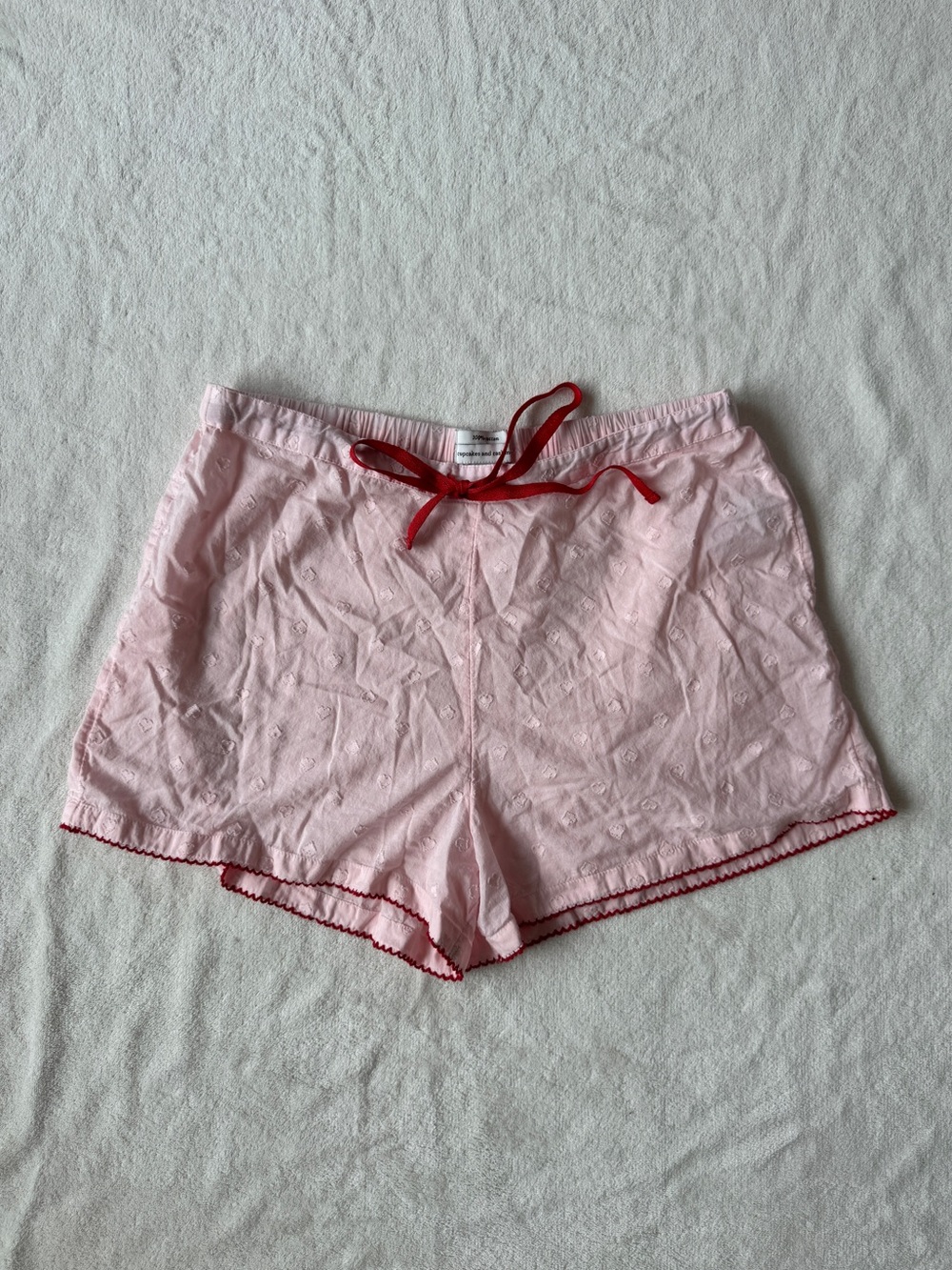 Cupcakes and Cashmere - Pink Heart Pattern Cotton Sleep Shorts